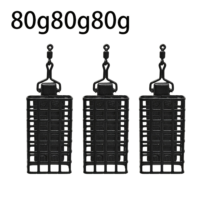 Image of Carp Fishing Method Feeder Set 3pcs - 20-80g Inline Feeder Cage With , Anti- Design, Long Distance Casting Carp Tackle For !