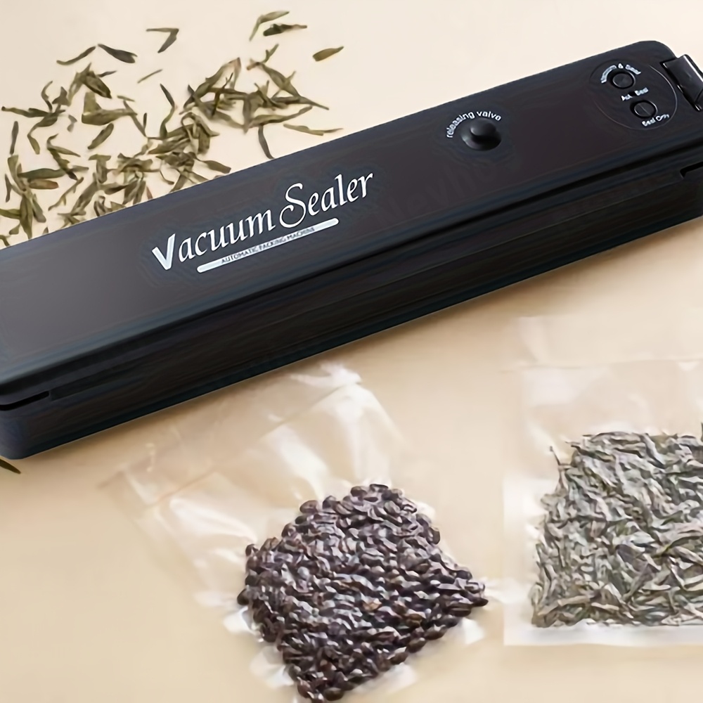 automatic vacuum sealer system for food storage 2 in 1 heat and air sealing freshness bags appliance black 220 240v uk plug vacuum sealer machine details 3