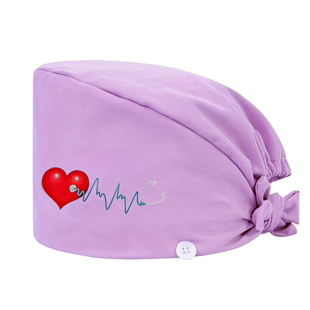 Women's Printed Work Cap with Stethoscope Design