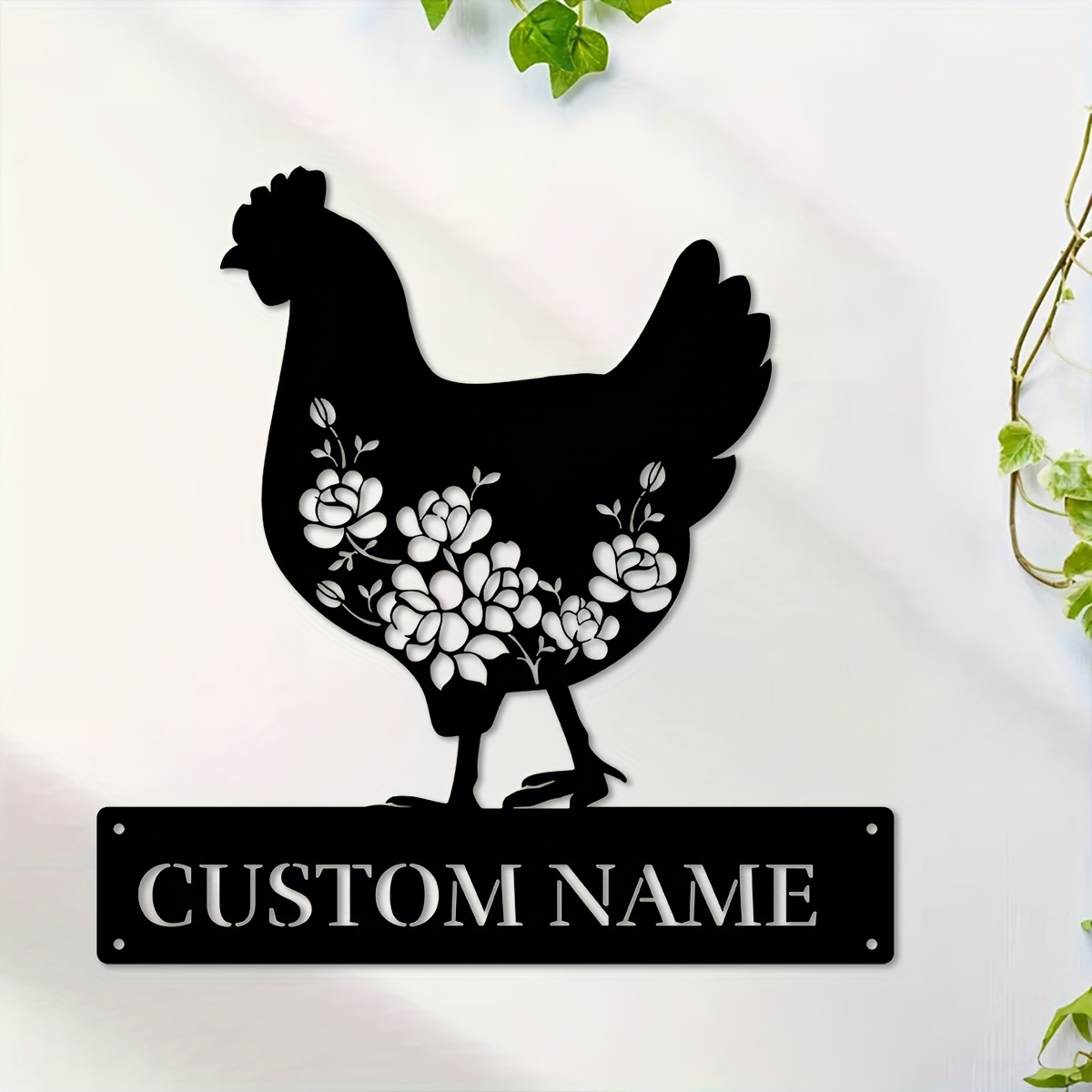 

[customization]1pc, Custom Metal Sign, Indoor And Outdoor Wall Sign, Home Decor, Personalized Gifts, Personalized Family Name, Rustic Home Decor, Gifts For Him Or Her, Hen