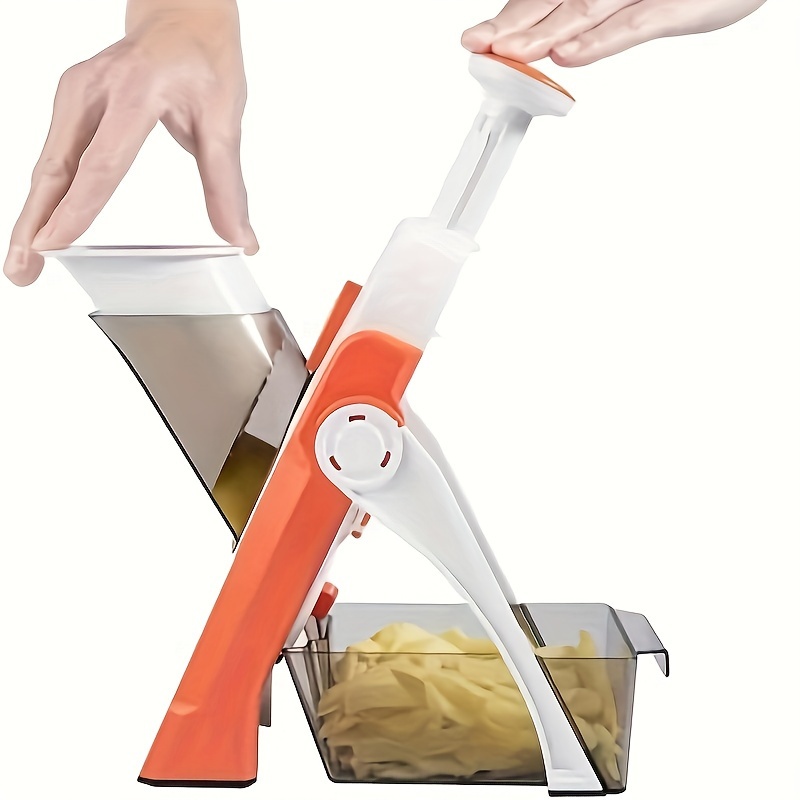 

Multi-functional - Manual Vegetable Cutter, , Chip Cutter, , Fruit - Kitchen Small Tool With Stainless Steel Rectangular Blade, Abs Material