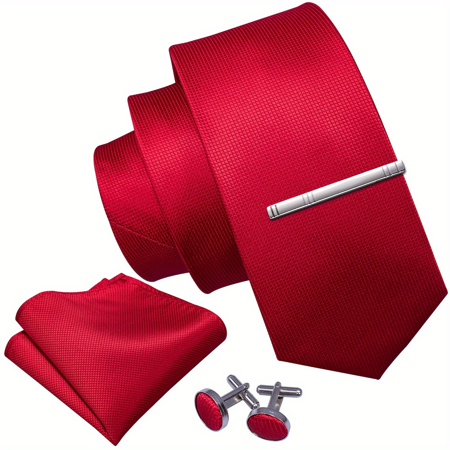 

Lineziseid Mens Red Tie And Handkerchief Set 1200 Formal