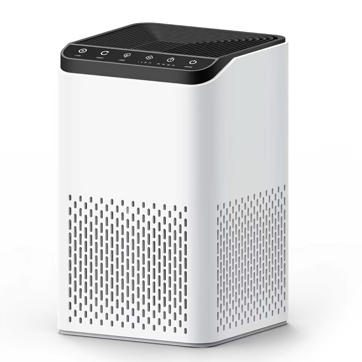 TEMU Whole Suitable For Home With True Hepa Filter, 3-in-1 Odor Eliminator & Air Quality Monitor, Compact Quiet Air Cleaner With 360° Intake System,