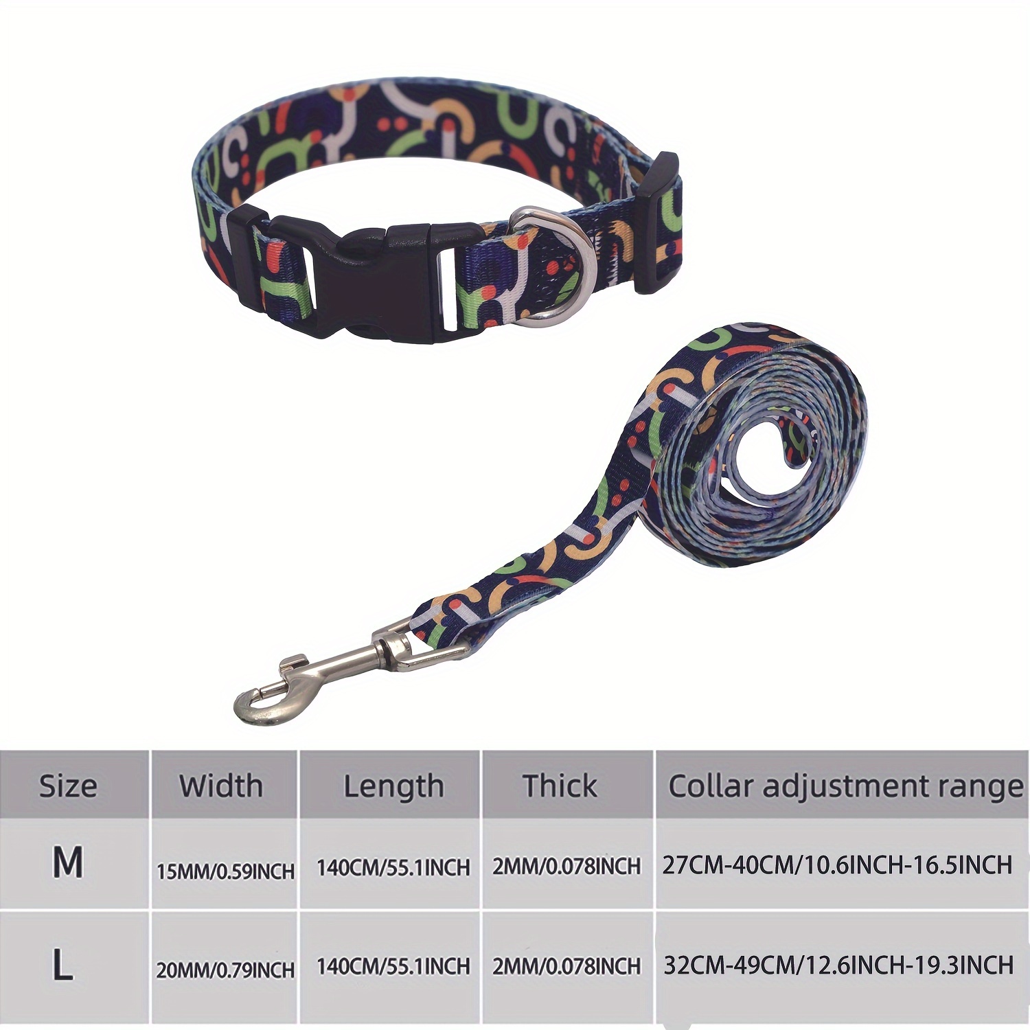 Cute Dog Collar Set for Small Dogs, Adjustable and Lightweight