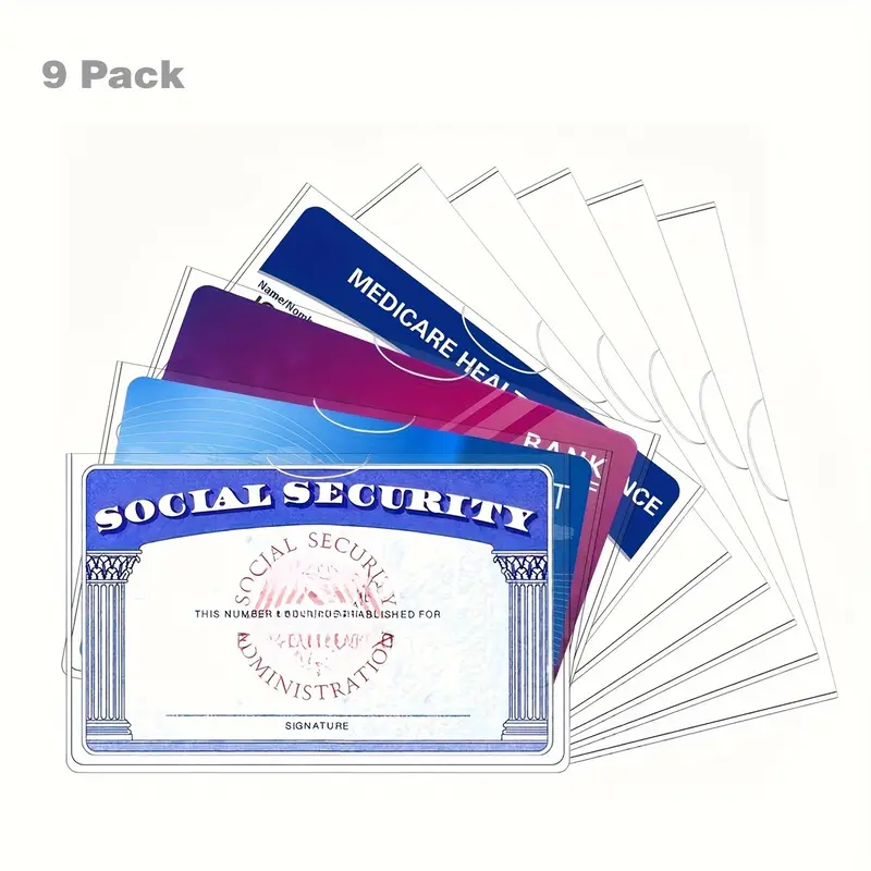 plastic sleeve for social security card Amazon.com: Glsgsb 10 Pack Social Security Card Holder/Social Security Card Protector Sleeve : Clothing, Shoes & Jewelry