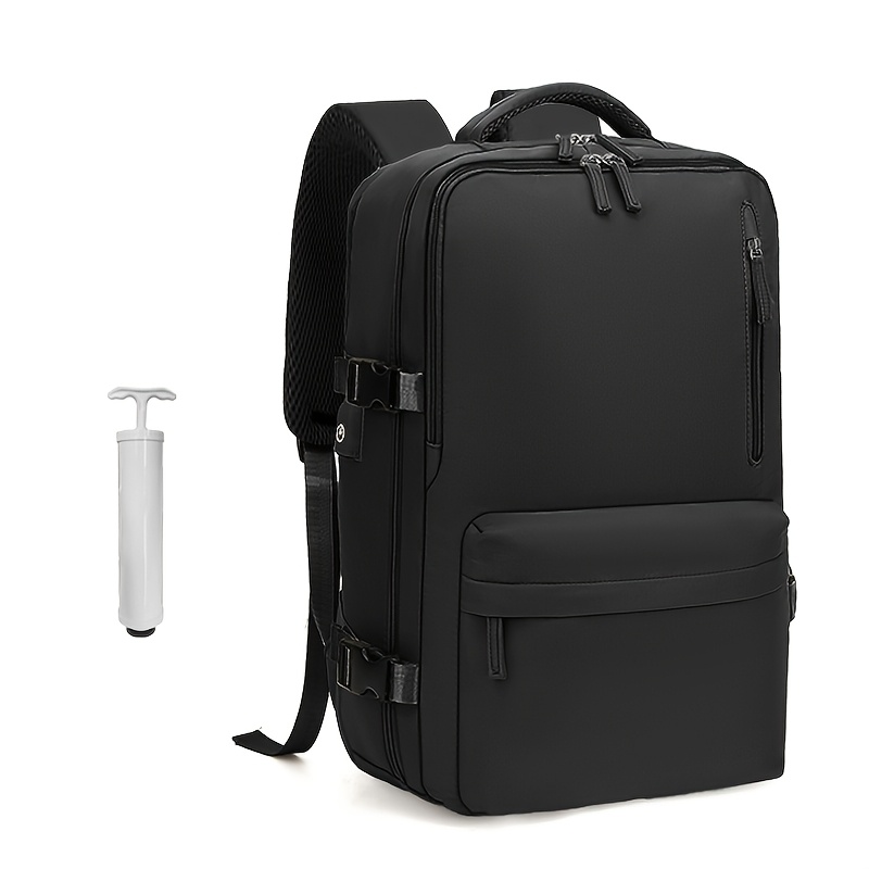 TEMU 1 Bag And Pump Vacuum Compression Backpack - Suitable For Men And Women, Business Trips And Travel, Large Capacity, Lightweight, College Student