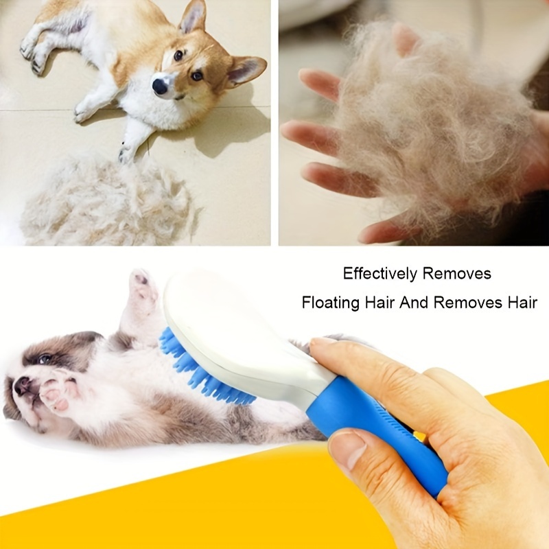 Pet Hair Removal Comb Soft Silicone Bristles Undercoat Hair - Temu