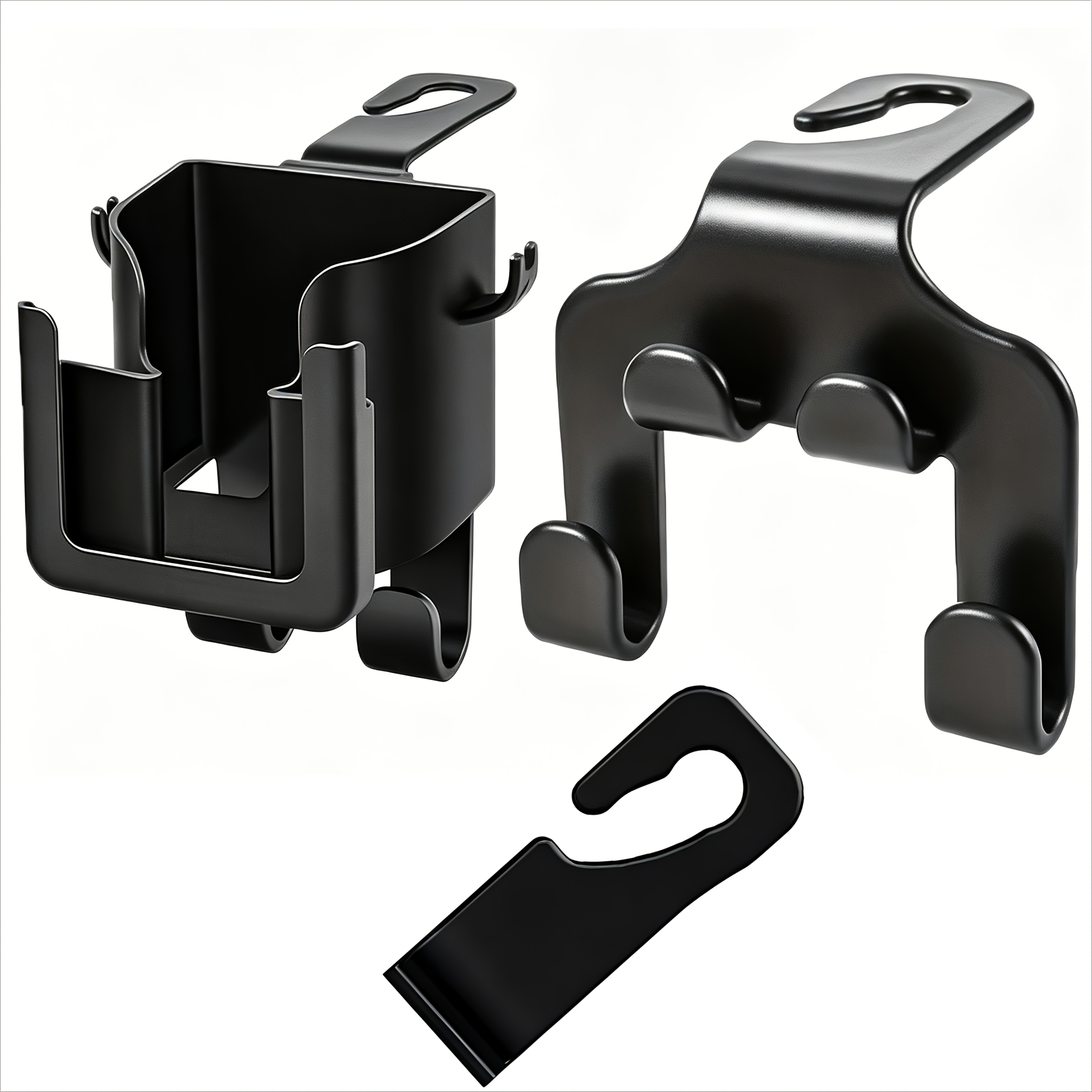 TEMU 2pcs Set Car Seat Back Organizer With Cup Holder   Hook, Includes Cup Holder, Phone Holder, And Hooks. Fits Most Car Models And Most Phones. Can