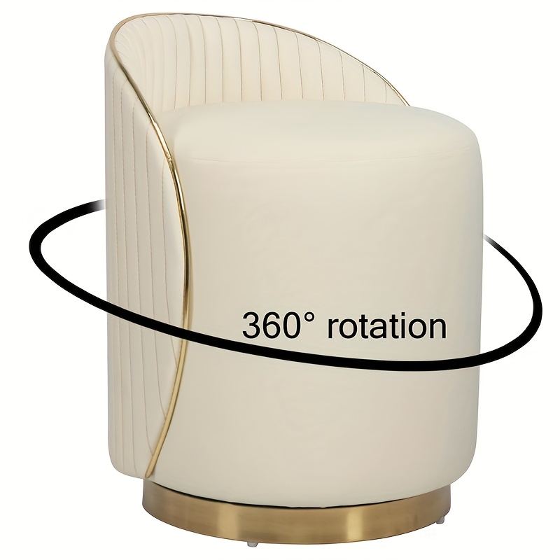 Makeup Stool, 360° Rotating Cushioned Stool, Suitable for Living Room And Bedroom
