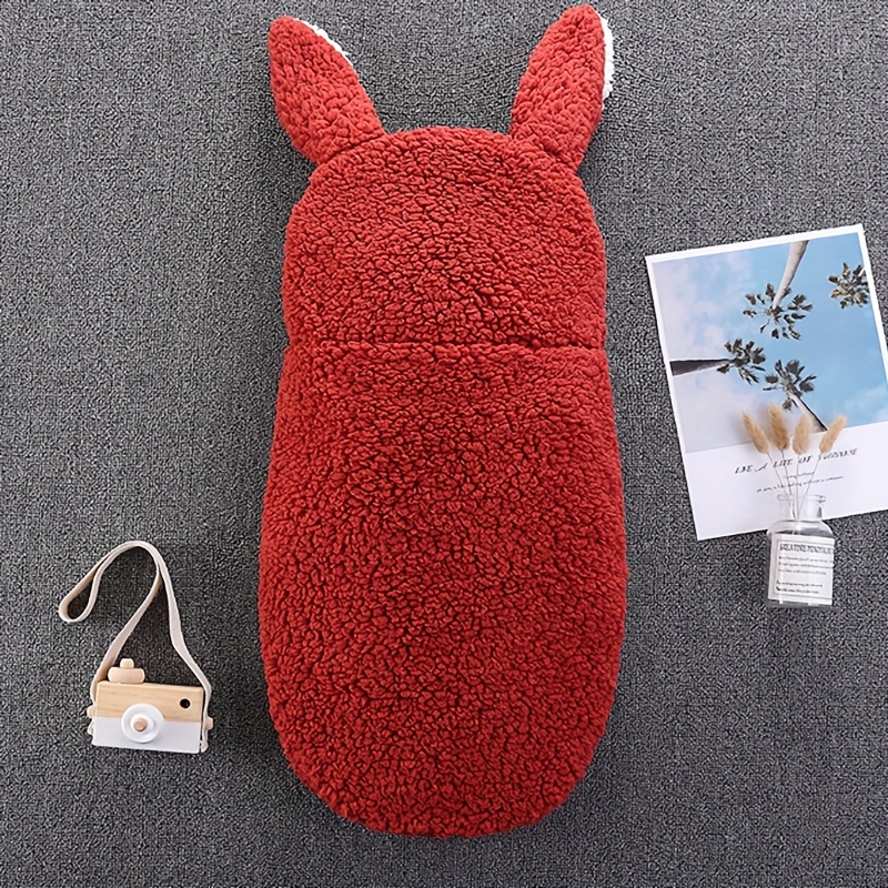 warm selling warm solid plush sleeping bag for baby details 9