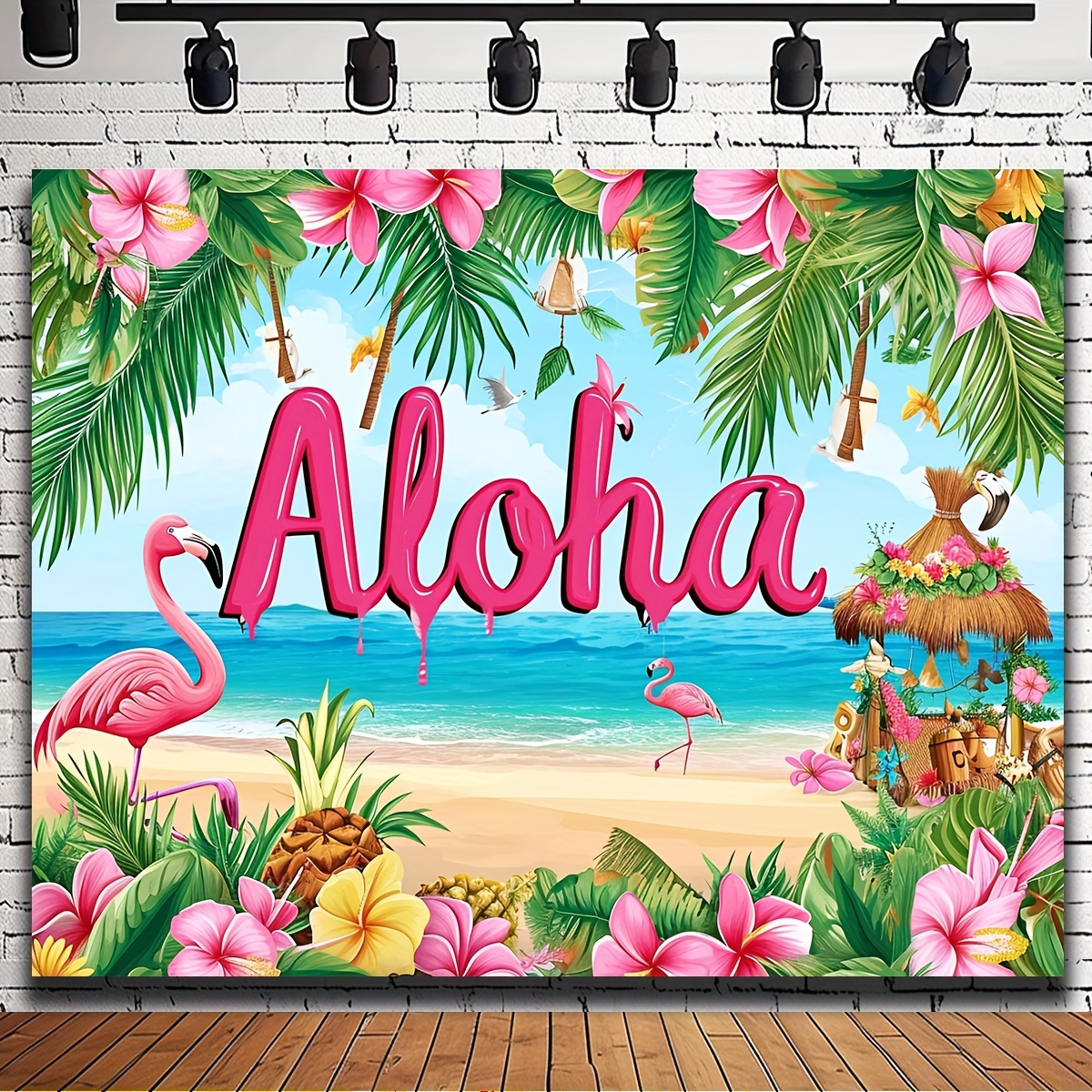 1pc Summer Party Hawaiian Theme Background Beach Ocean - Temu