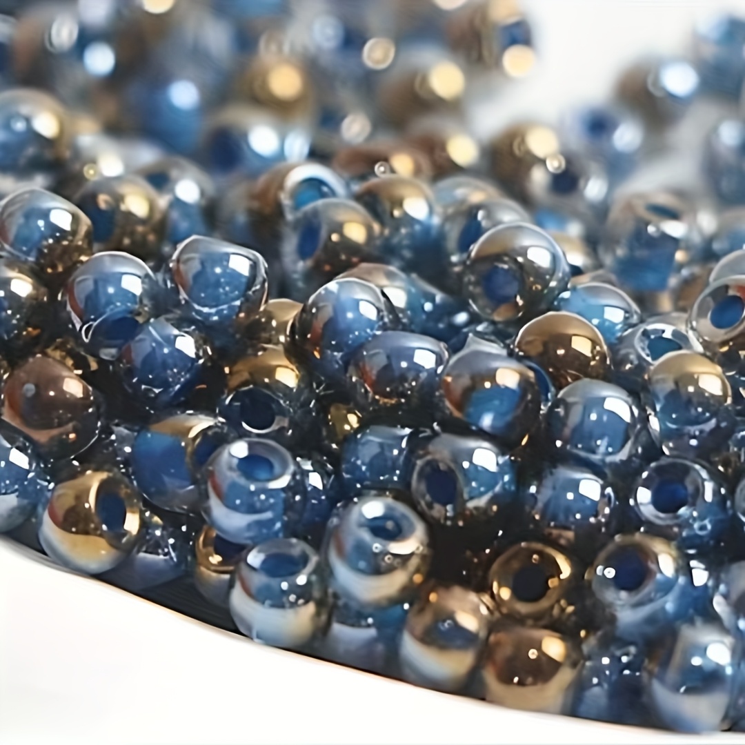 High Quality Uniform Transparent Bead Core Rainbow Glass Beads