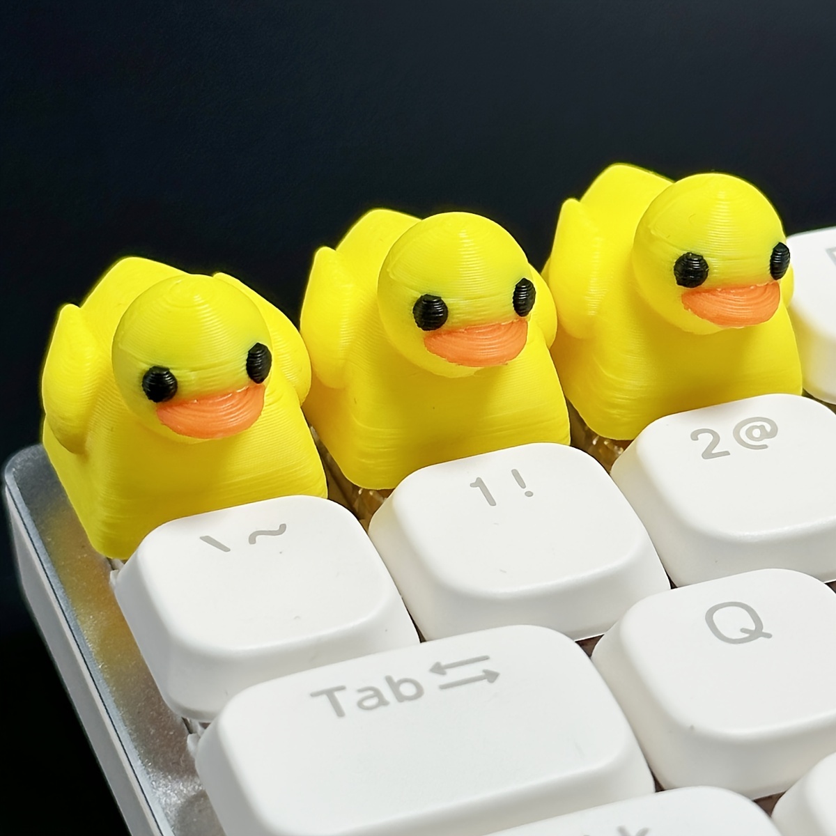 

Cute Handmade Keycap For , Cartoon Style Abs Resin - Kk-cokio, Small Duck