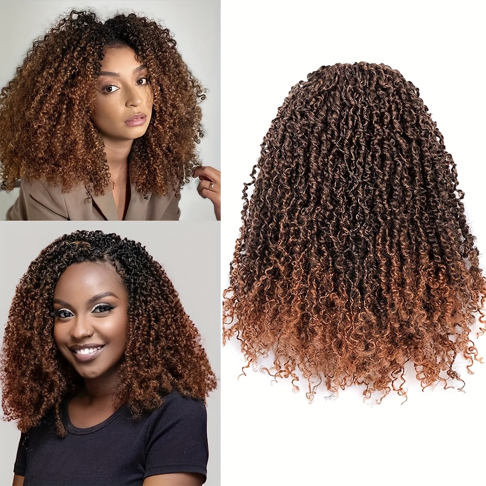 twist crochet hair inch 8 packs pre looped mini - Temu