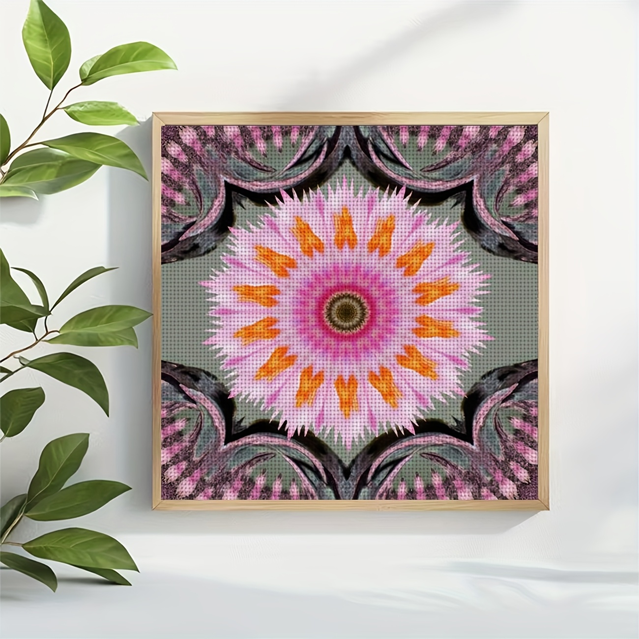 Cross-Stitch Kit, Colorful Flower Design Unframed