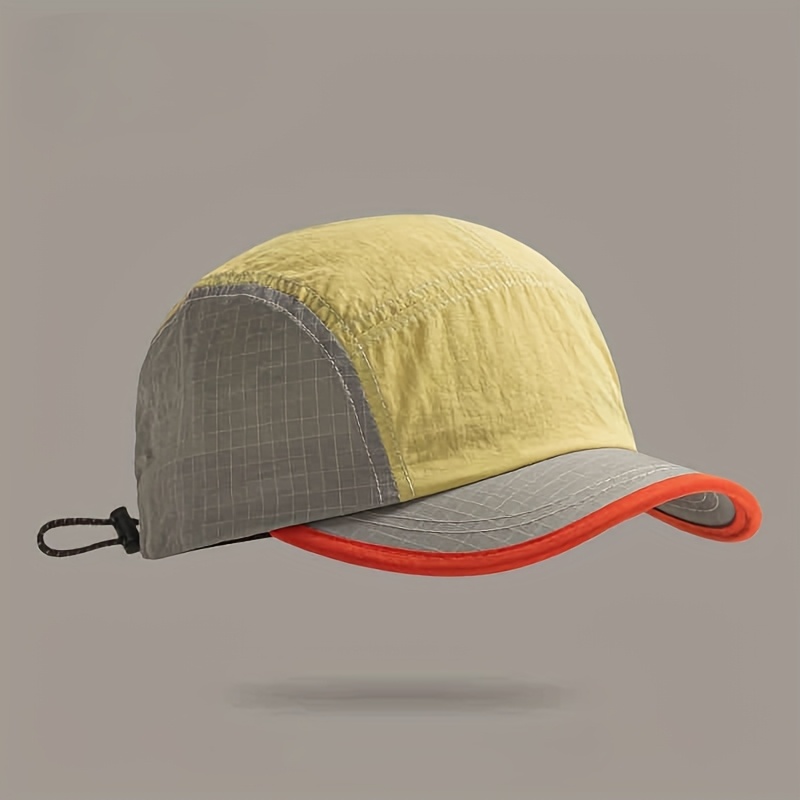 TEMU Nueva Colección : Gorra de Béisbol de 5 Paneles con Diseño Patchwork, Moda para , Tendencia, Casual y Hip-Hop