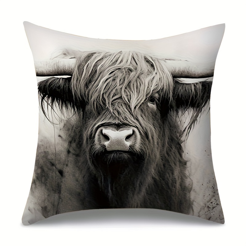 TEMU 1pc Traditional Style Pillowcase, 17.7x17.7 Inches, Double-sided Print, Polyester Cover, Machine Washable, Zipper Closure, For Sofa, Office Chairs, Bed, Car, Living Room Decor