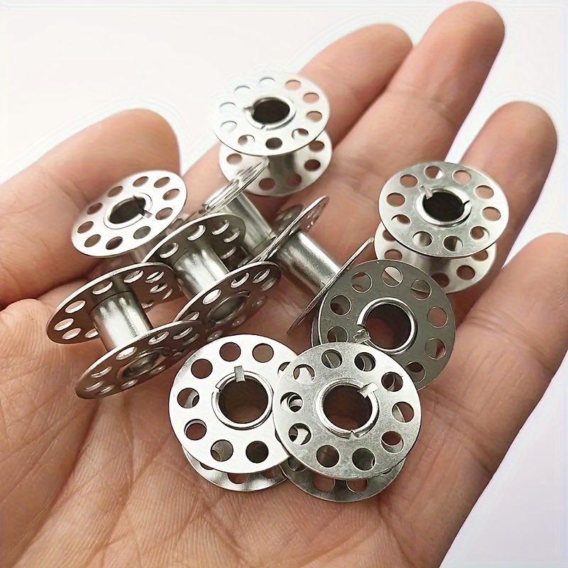 40pcs Stainless Steel Sewing Bobbins, Metal Thread Bobbins for Brother Singer, Universal Fit for Vintage Household Machines, Sewing Supplies