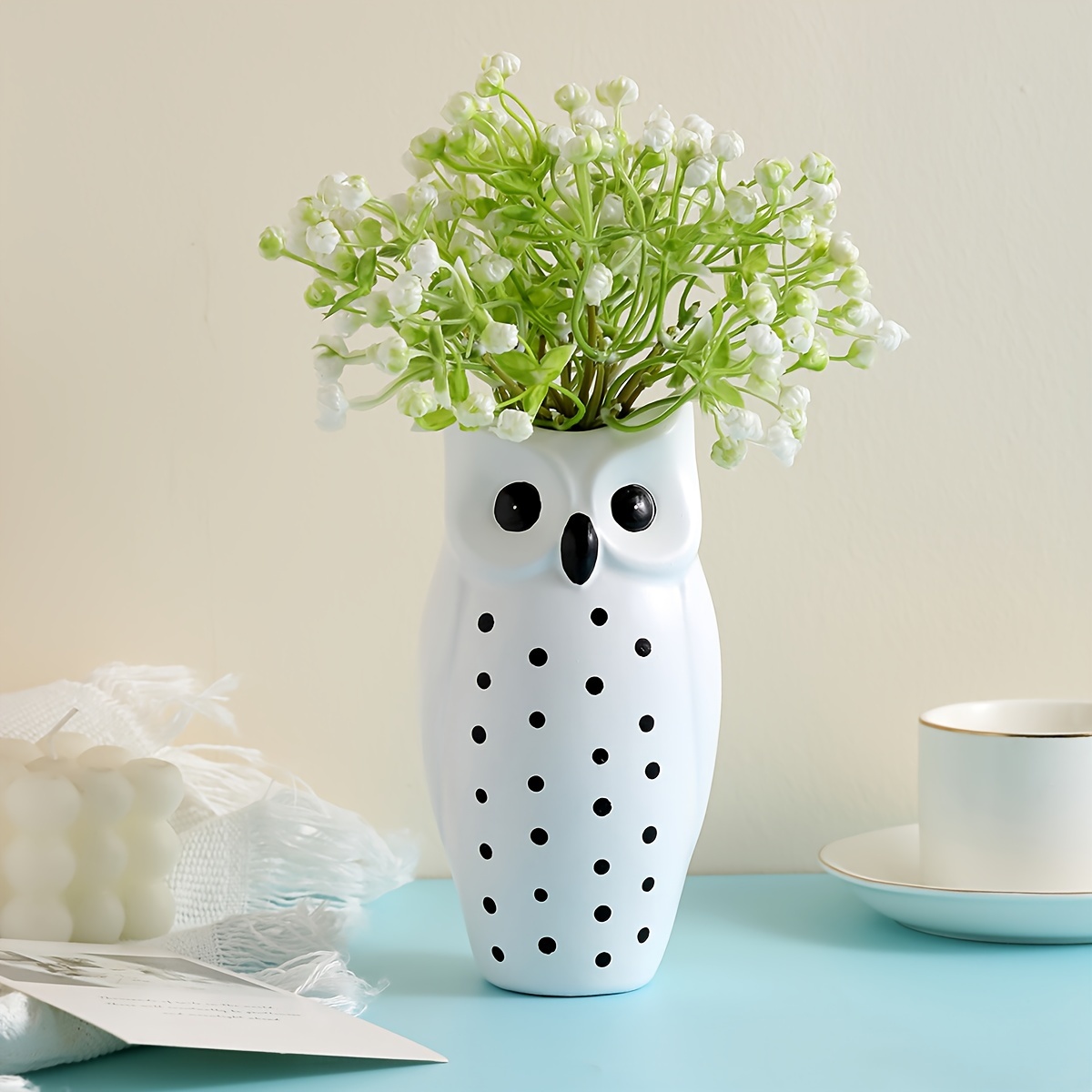 

Modern Owl-shaped Resin Vase For Dried Flowers - Perfect For Home Decor, Living Room, Bedroom, And Study Vases Home Decor Flower Vases Home Decor