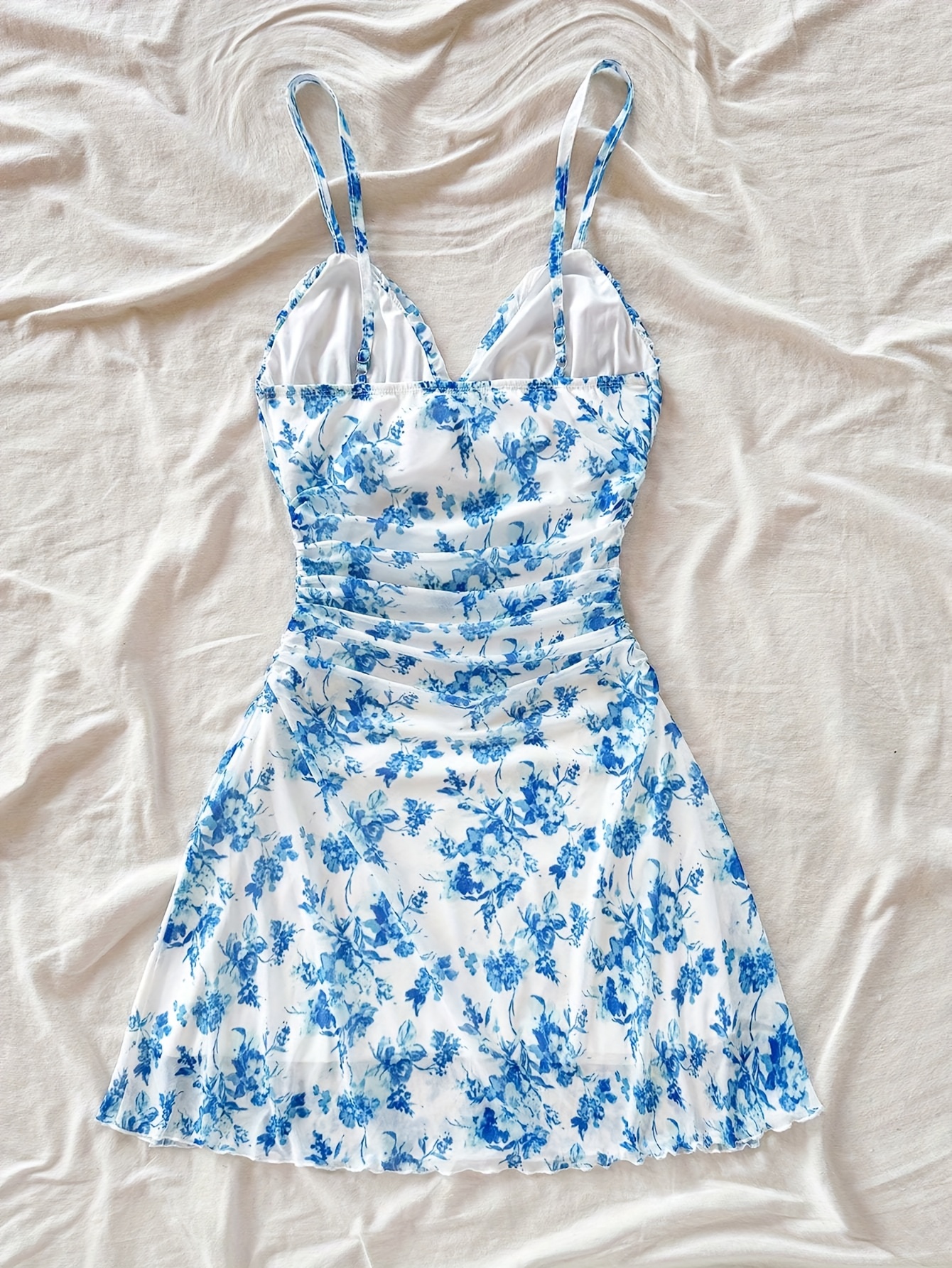 princess polly baby blue dress American Eagle Outfitters Short Sleeve Floral Dresses for Women for sale main image 0