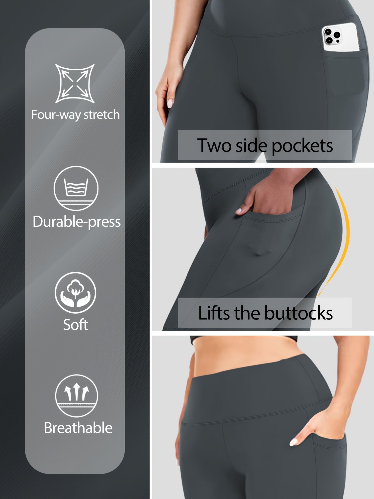 Plus Size - Women'S Plus Size High Waist Crescent Pocketed Shorts - Stretchy, Comfort Fit, Casual Summer Style with Plump Design, Breathable Fabric for Everyday Wear, Plus Size Shorts