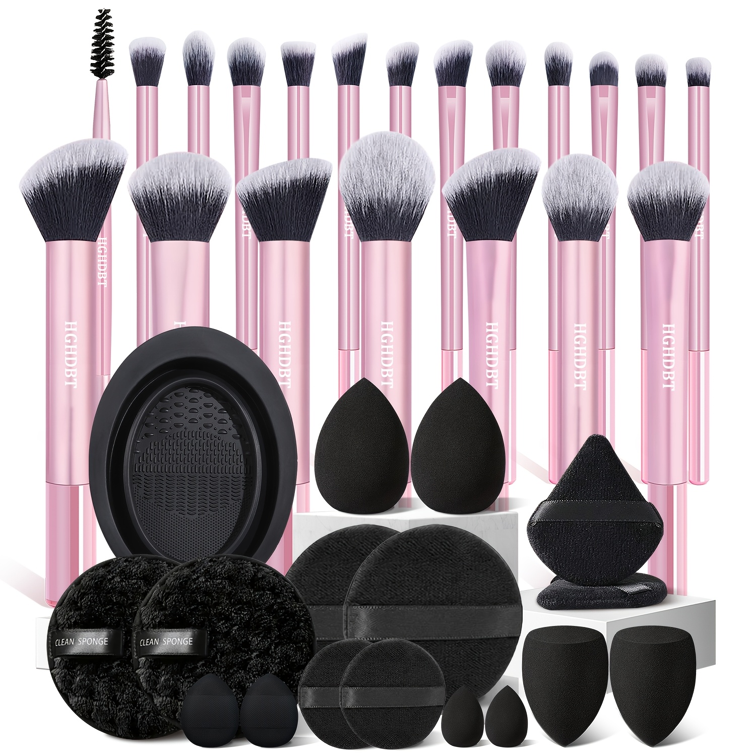 37pcs Professional Makeup Kit with Brushes and Sponges