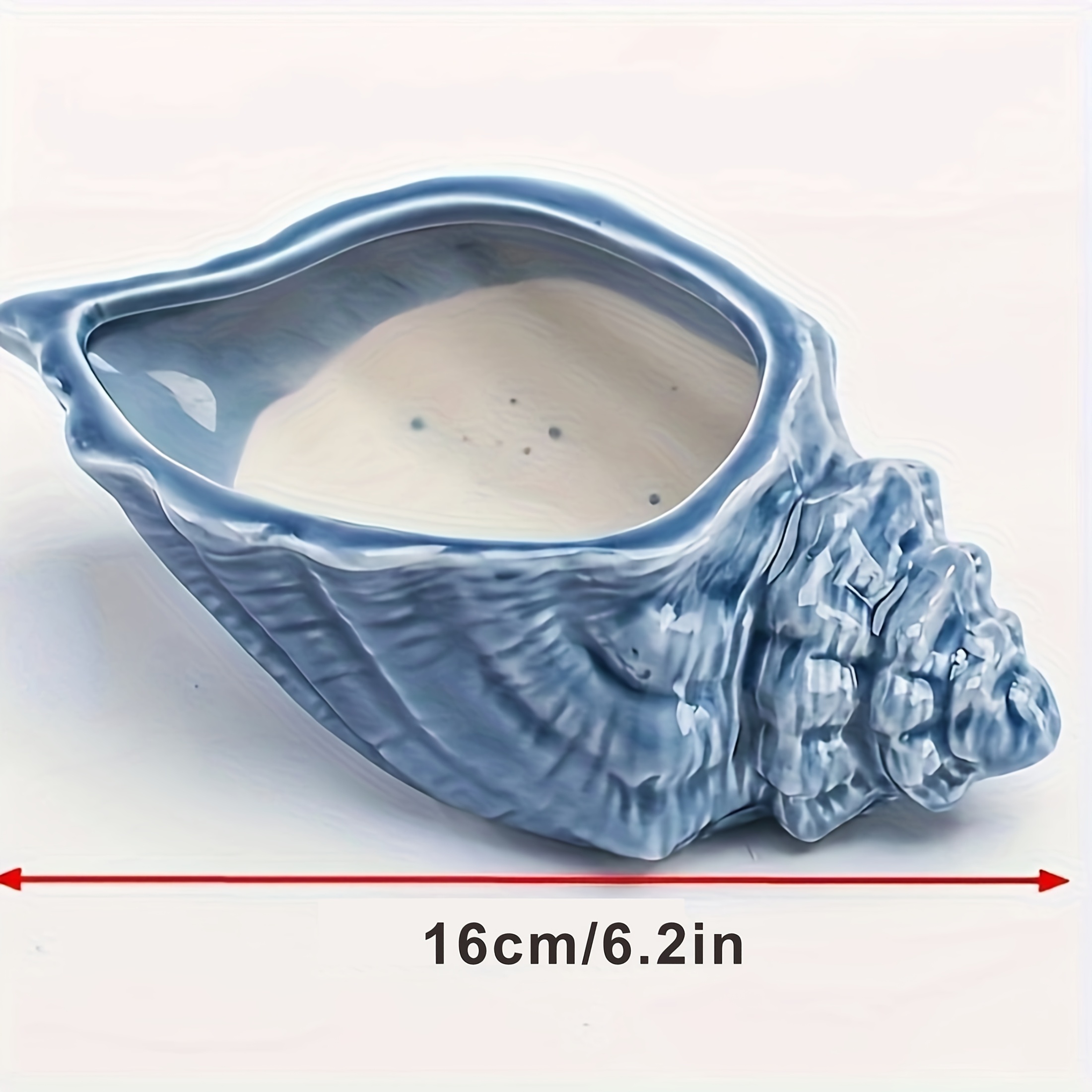 E-shop blaue Schnecke Keramik Pflanzgefäß - für Sukkulenten & Kaktusse, Innen-/Aussenbereich, mit Drainagelöchern, leichtes, langlebiges Design, ideal