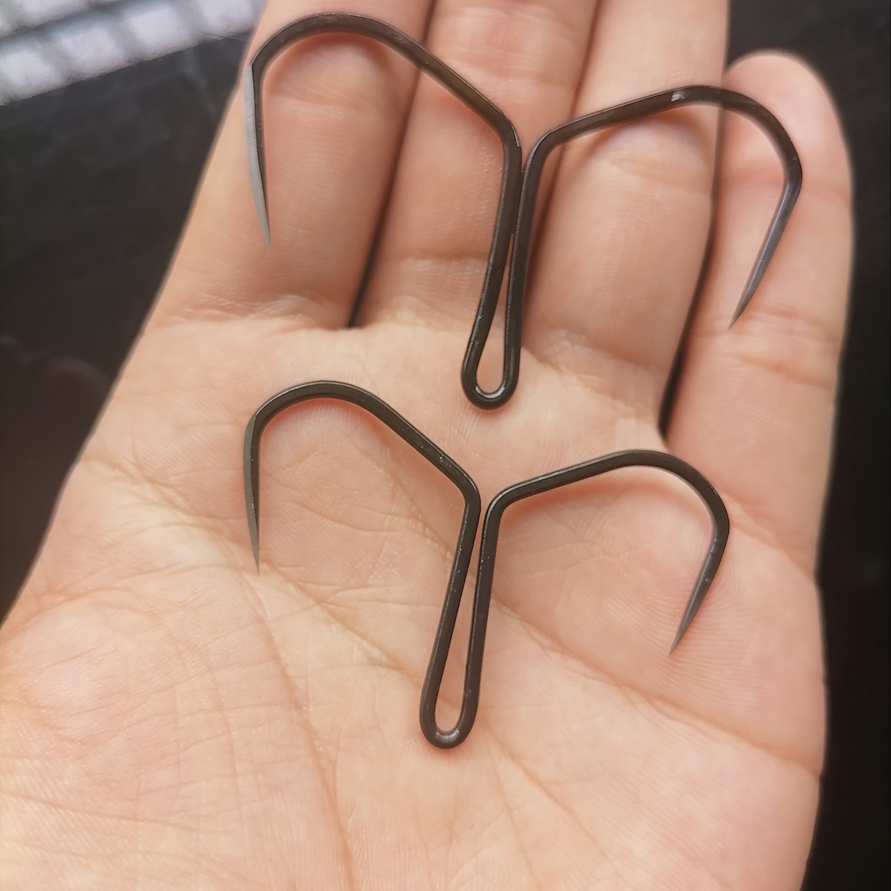 double prong fish hooks HP Stainless Hook  Hanapaa Large 78mm 18mm #21 Mustad Double Troll Hook