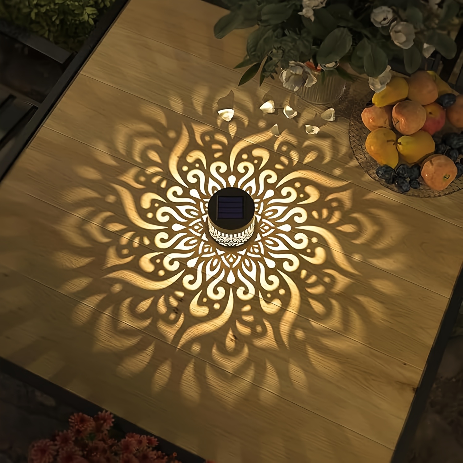 TEMU 1pc Solar Wall Light Outdoor, Solar Fence Lights, Outdoor Projection Wall Lights Automatically Your House, Courtyard, Garden, Wall, Farmhouse,