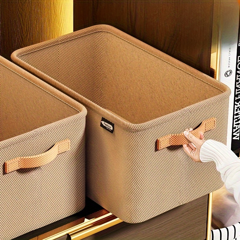 versatile fabric storage basket with thick     clothes pants miscellaneous items ideal for home dorms office organization storage tools essential details 0