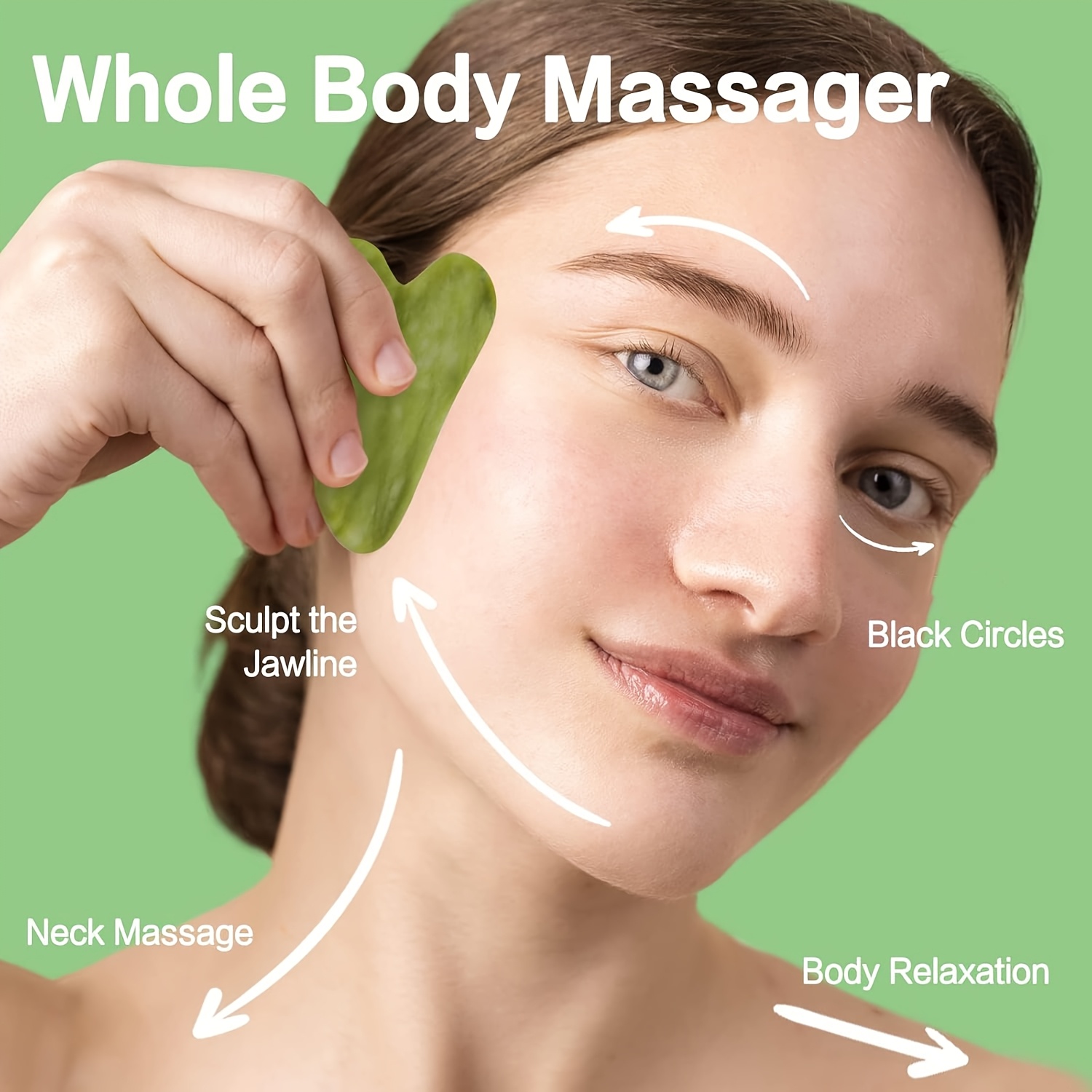 

1pc Planche de en Pierre Naturelle Planche de Massage Facial Beauté des Yeux Pièces de