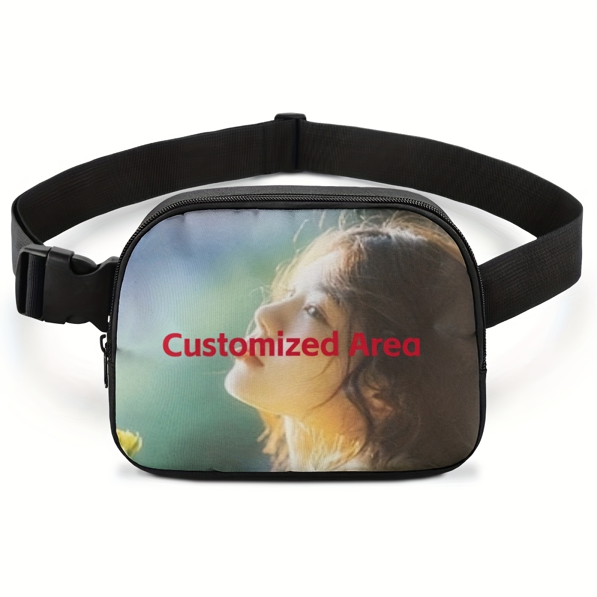 TEMU 1 stuk Aangepaste Fototassenriem - Gepersonaliseerde Verstelbare Band, Rits Sluiting, Duurzaam Polyester, Gemengde Kleuren - Perfect Cadeau voor