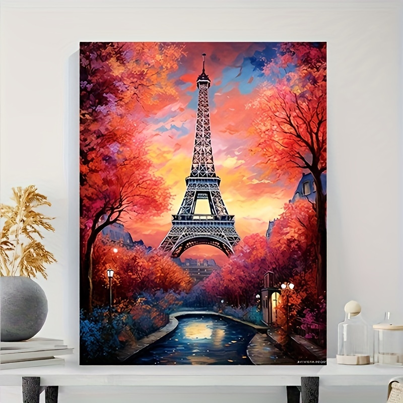 

Eiffel Tower, 1pc Roll Canvas - No Creases, Diy Acrylic Paint By Number For Adults On Canvas, By Number For Adults Kit Frameless, Oil Painting Numbers For Adults, (40x50cm, Unframed)