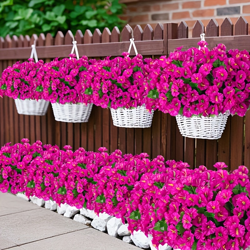 50 pack uv resistant realistic artificial daisies uv proof outdoor indoor   with vibrant pink white faux flowers   plastic daisies suitable for doorways porch garden patio holiday decor halloween christmas easter valentine