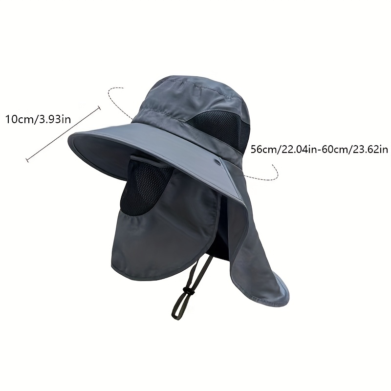 1 Sombrero de Verano con Ala Ancha que Cubre la Cara, Ideal para Actividades al Aire Libre como Ciclismo, Pesca y Senderismo