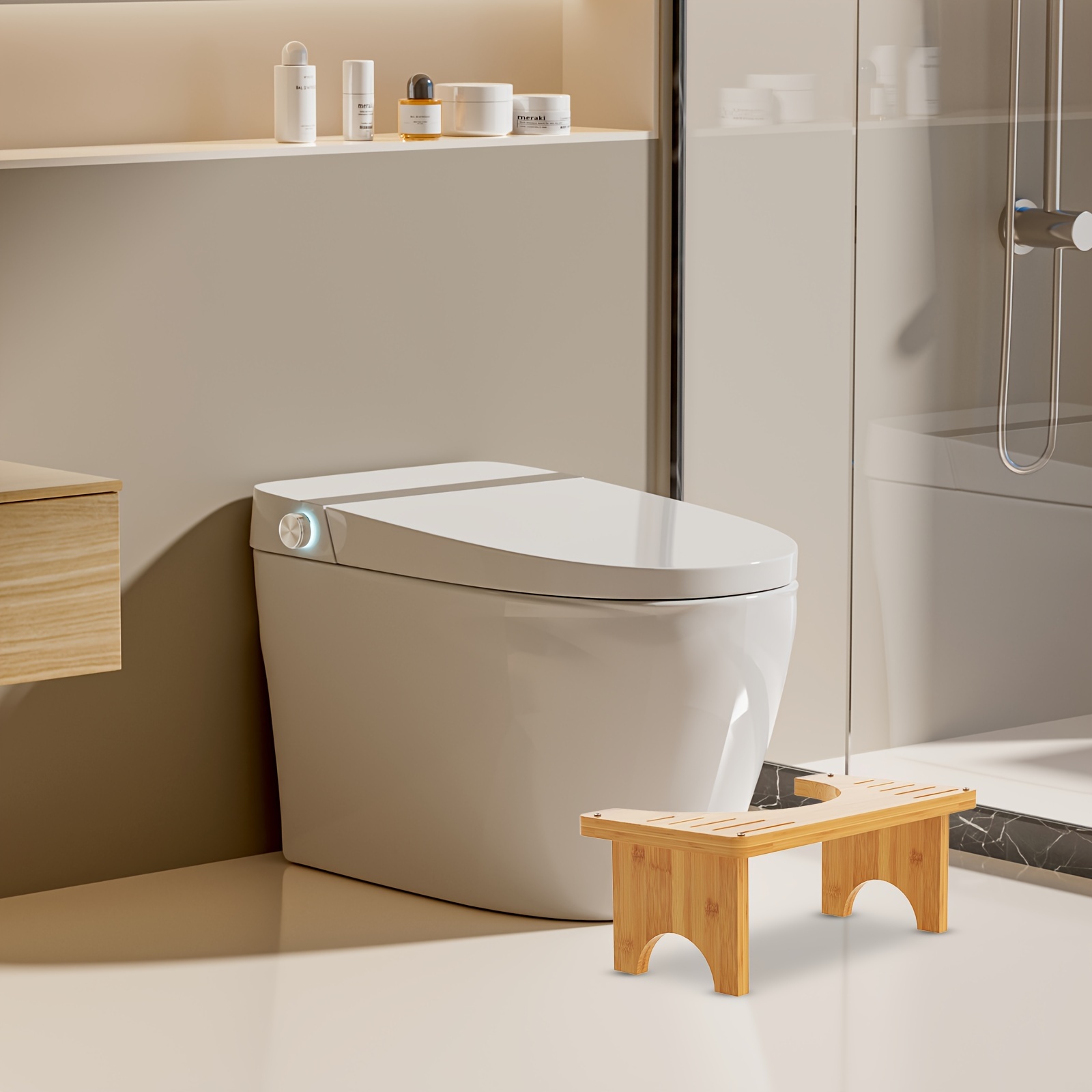 Sgabello Pieghevole Per WC - Poggiapiedi Antiscivolo Per Adulti E Bambini, Aiuta Con La Stitichezza - Foto 5