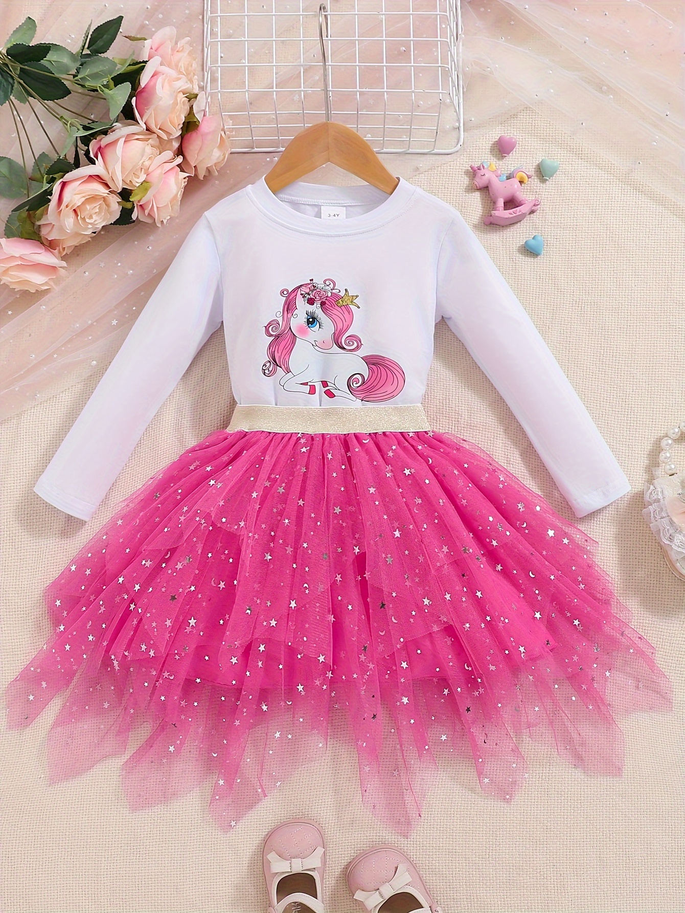 Dress Unicorno Abbigliamento Bambina Carnaval Unicorno Vestito