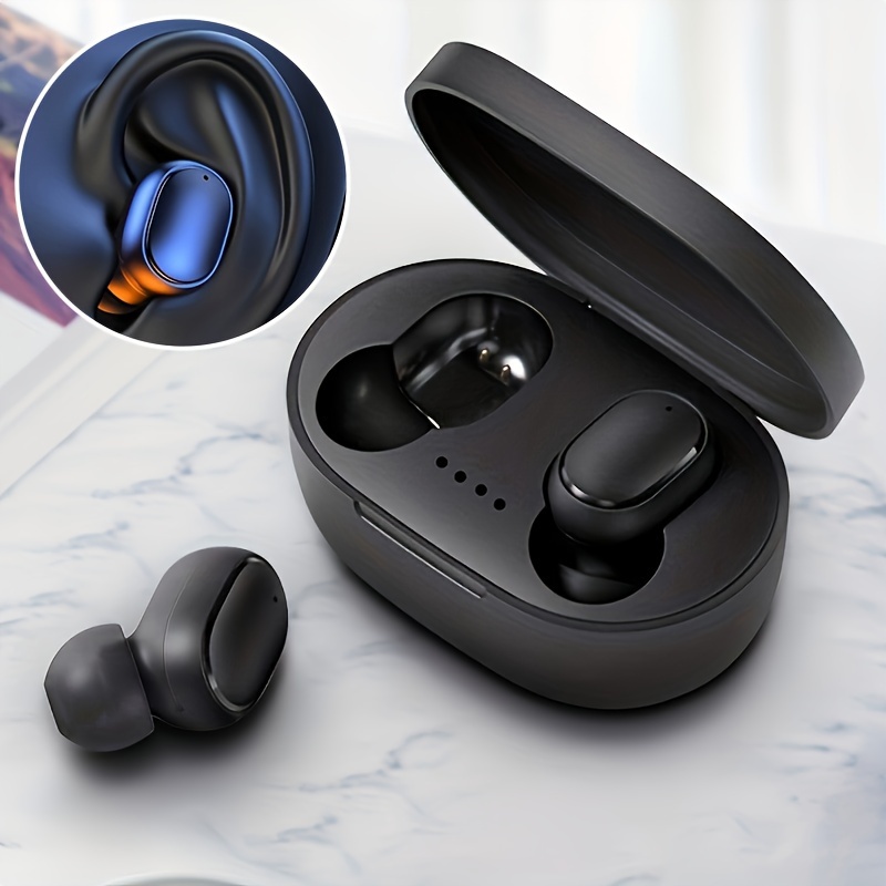 

Wireless Earbuds, Mini Size With Led Display Bass Stereo Noise Cancelling Headphones, Headset For Sports, Home, Work Black