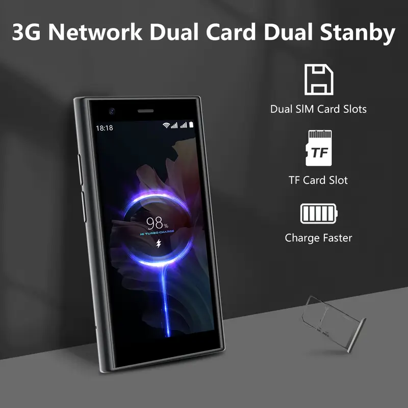 3g mini pocket smartphone phone with 3 0 hd screen wifi ideal gift mini phone Product details 0