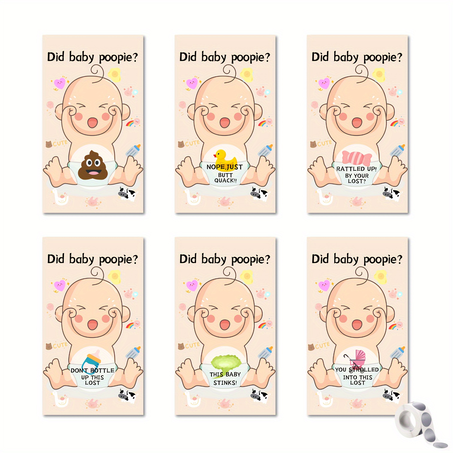 

32pcs Baby Shower Game Scratch Off Cards - Gender Reveal, Diaper Raffle, Or Ice Breaker - For Boys And Girls - Adorable Design - Perfect For Baby Showers