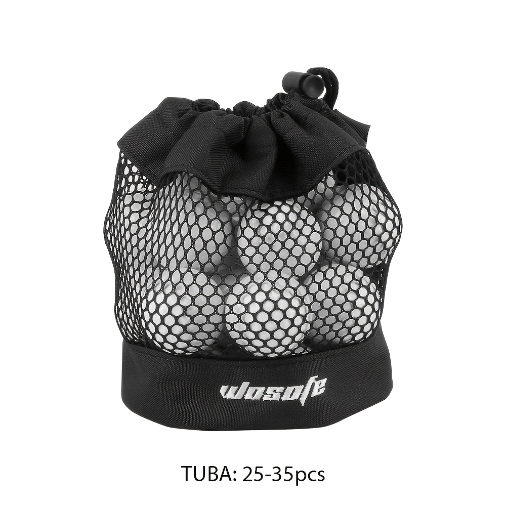 TEMU 1pc Wosofe Golf Mesh Bag Drawstring Balls Storage Bag Nylon Mesh Golf Golf Tees Pouch Bag Multipurpose For Golf Stuff Balls, Tennis Ball And