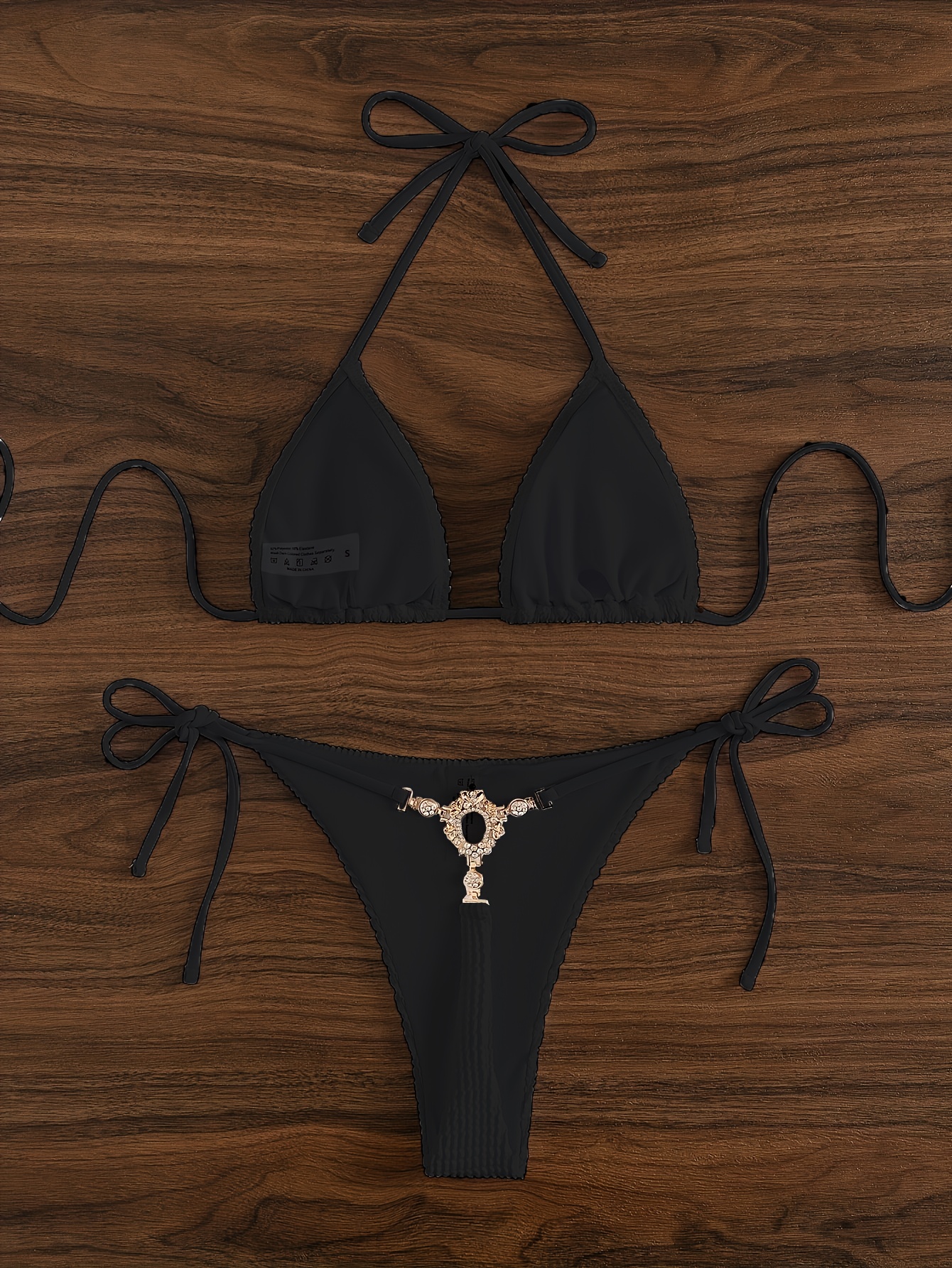 European and American Sexy Solid Color Bikini for Women