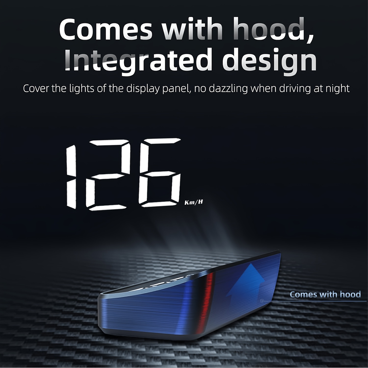 Otperformance M2 Car Hud (white), Car Head-up Display, Automatic Light Sensing, Windshield Speedometer Projector With Speed, Speedometer Fits All Vehicle Models ( Units: Km/h), Without Battery