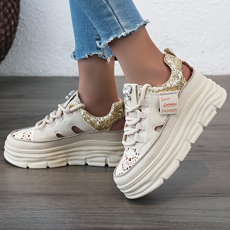 sandales ajourées femmes baskets à plateforme épaisse à mode