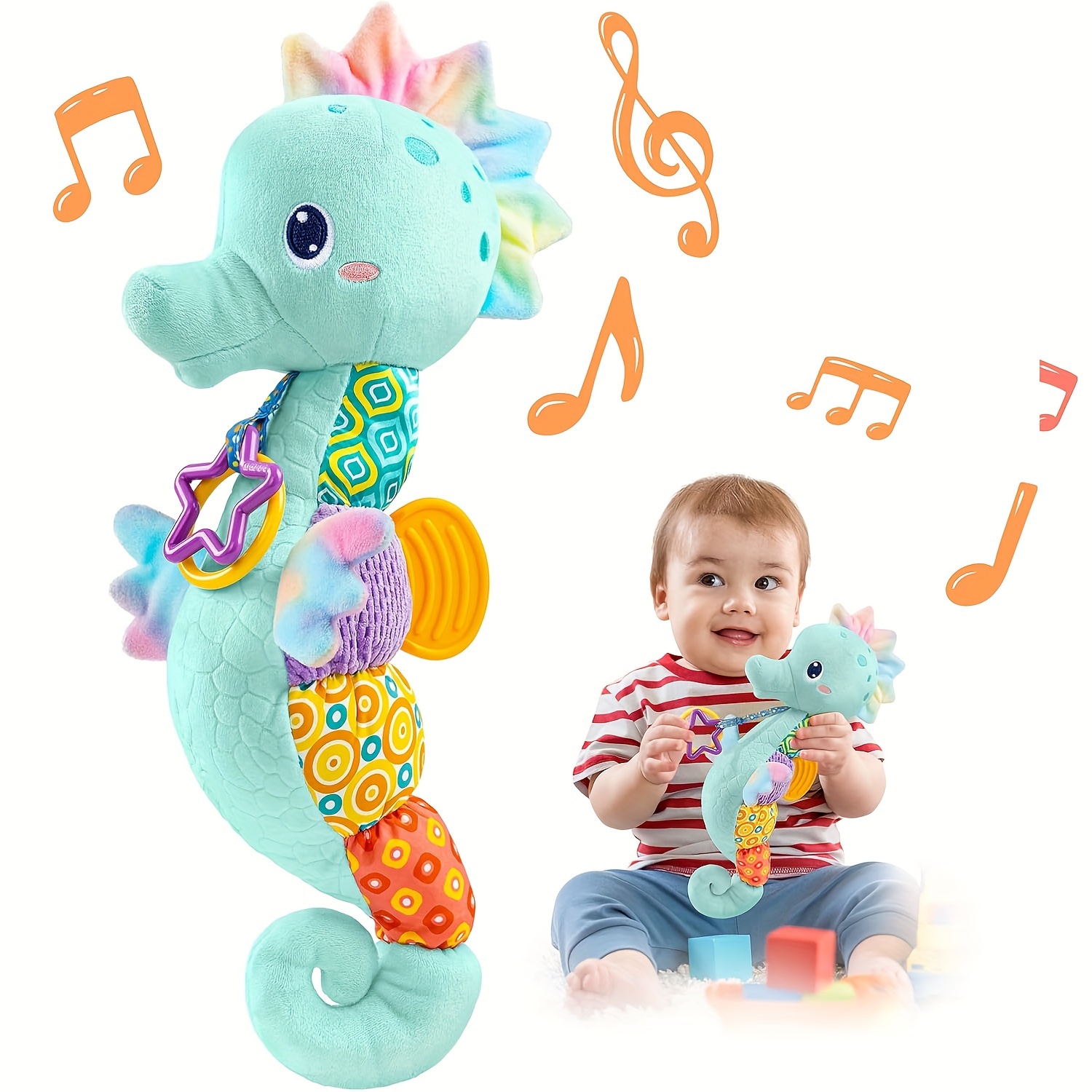 Soft seahorse stuffed toy
