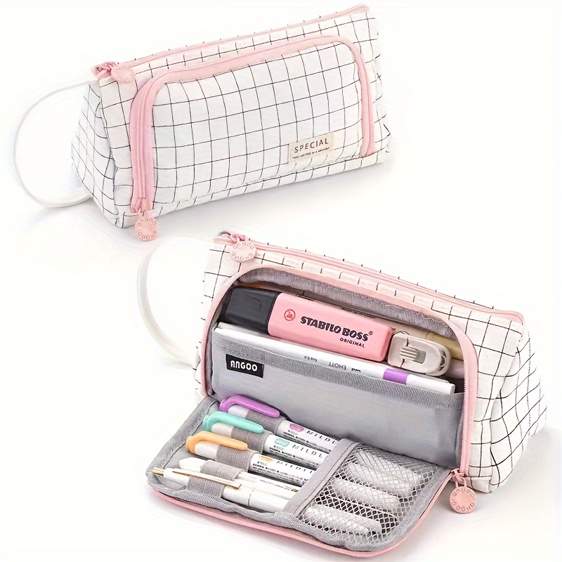 

1pc Large Capacity Pencil Case, A Multi-functional Creative Stationery Bag For Schools, Cute Pencil Case For Education Stationery, Pencil Storage Bag, Pencil Case, Multi-functional Pen Case