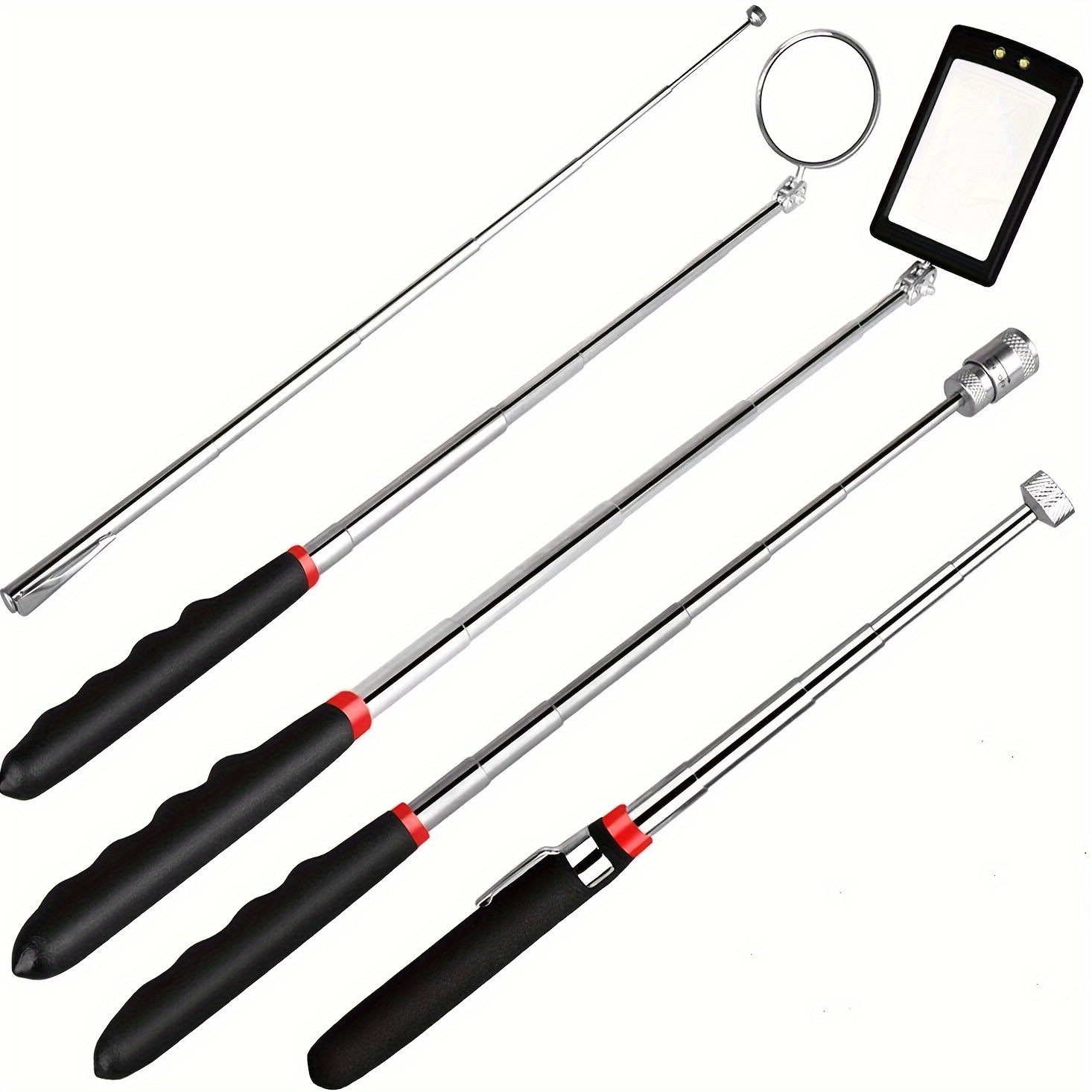 

5 Pack Magnetic Pick-up Tool Adjustable Sticks And 360 Swivel