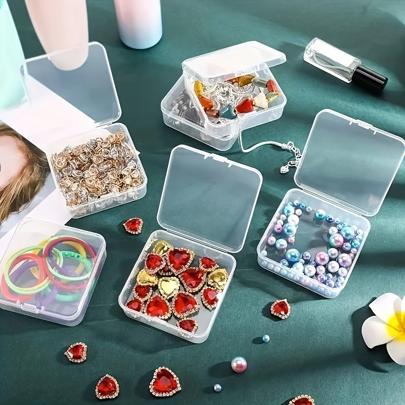 Transparent Plastic Mini Storage Box For Beads Jewelry And - Temu