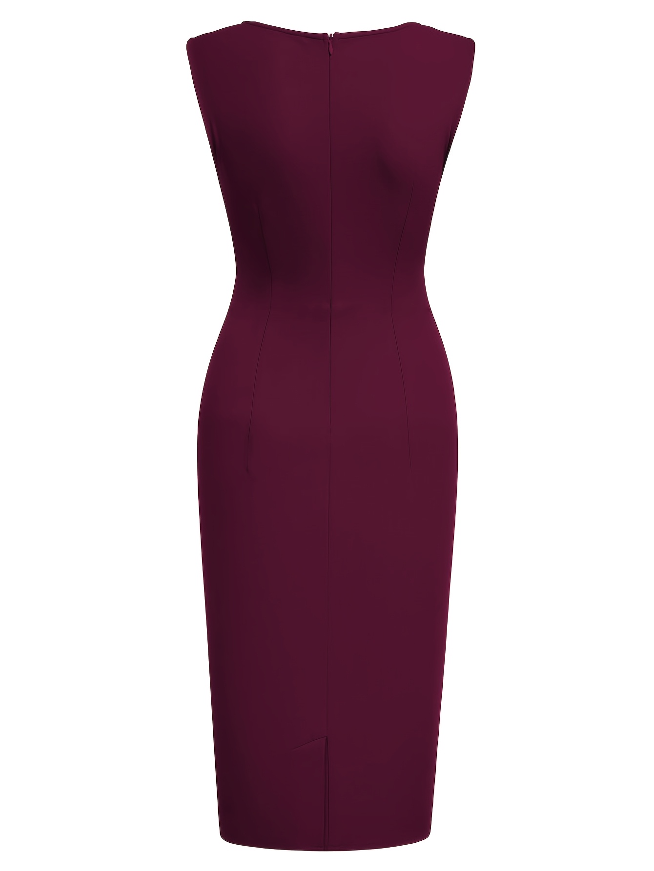 Sleeveless Solid Color Elegant Women's Pencil Skirt, Hip-hugging Dress, Tiered Ruffle Design, Casual and Versatile