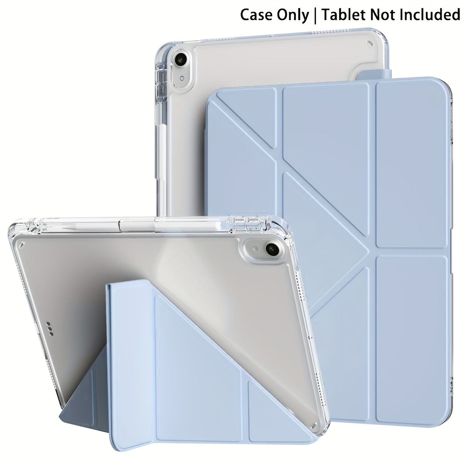 case for ipad 10th   9 inch for ipad a16 11 inch y shaped stand case with pencil holder support mutil   folding auto wake sleep
